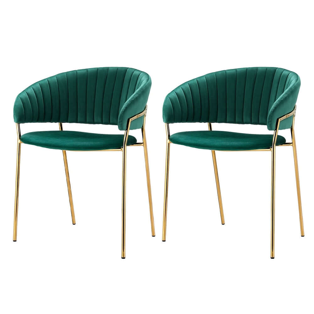 Artiss Dining Chairs Green Velvet Set - Buy Now-Upinteriors