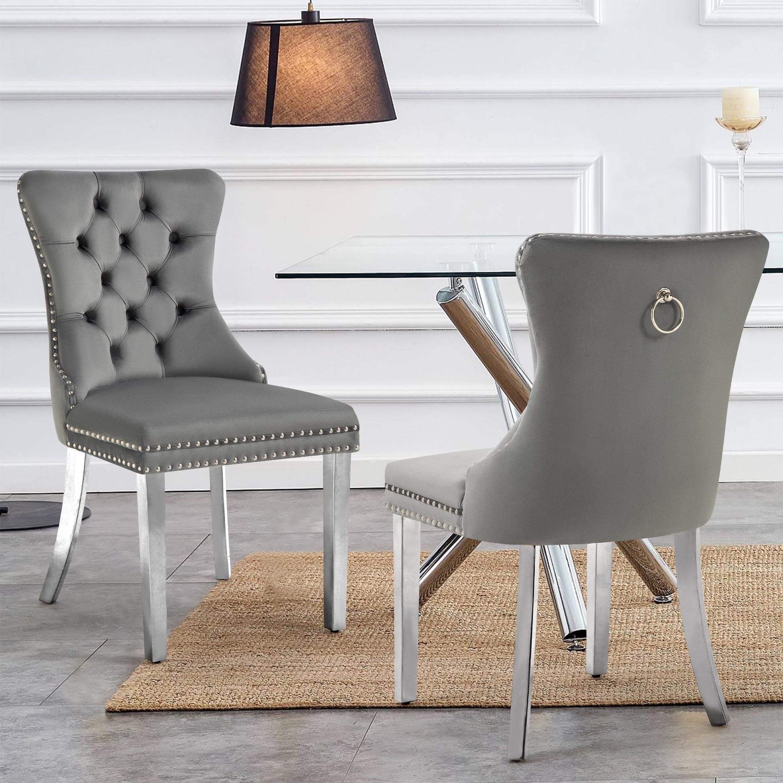Alsea Velvet Dining Chairs - Luxury Seating-Upinteriors