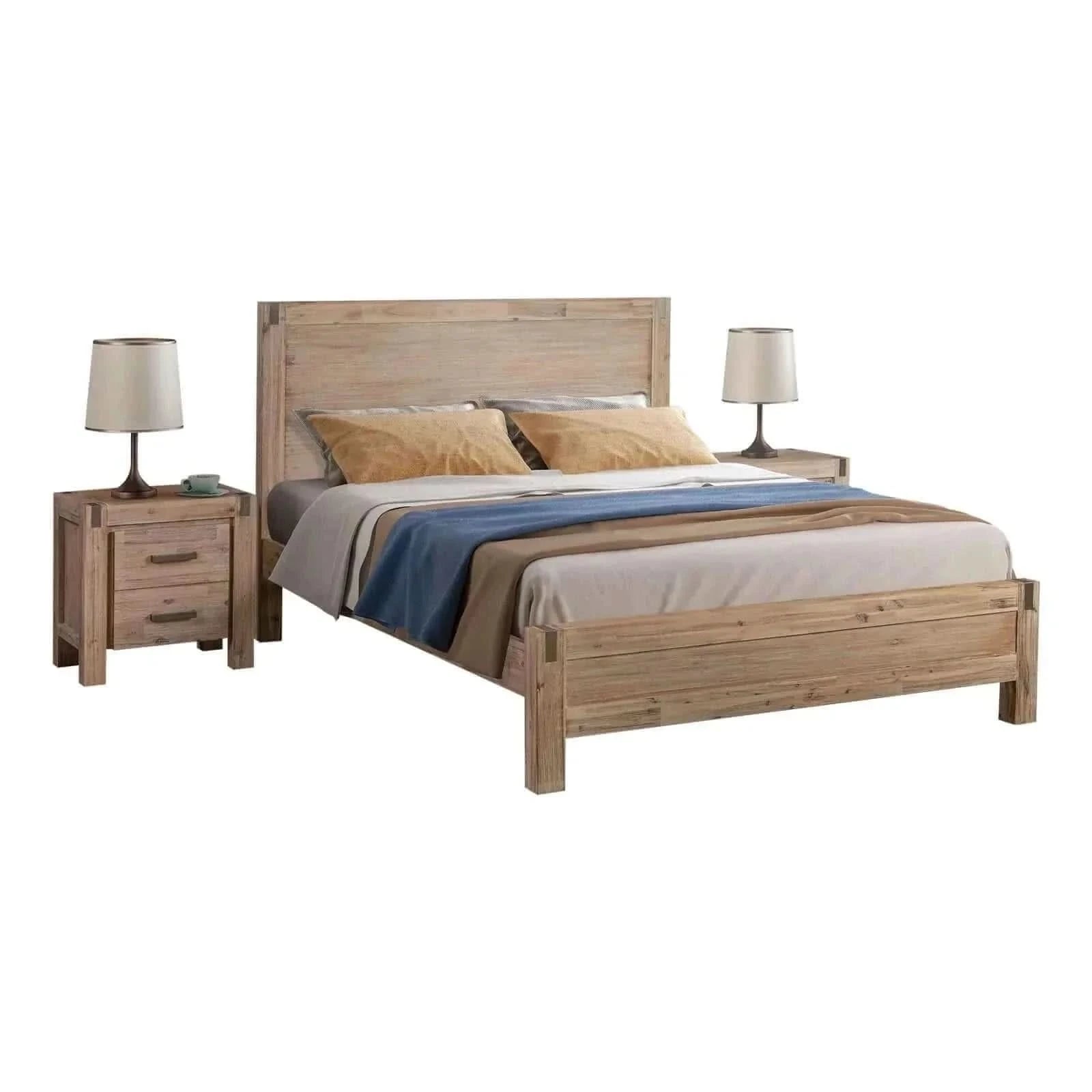 Solid Acacia Wood Queen Bedroom Suite Java Series