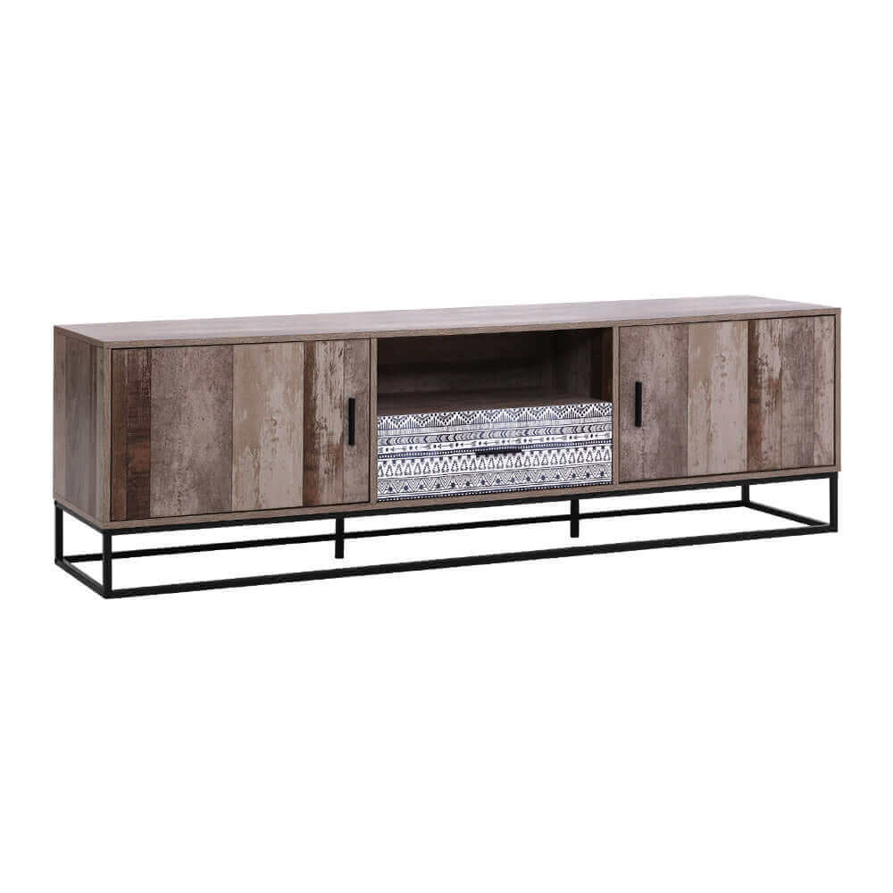 Artiss TV Cabinet Entertainment Unit Stand Storage Wooden Industrial Rustic 180cm-Upinteriors