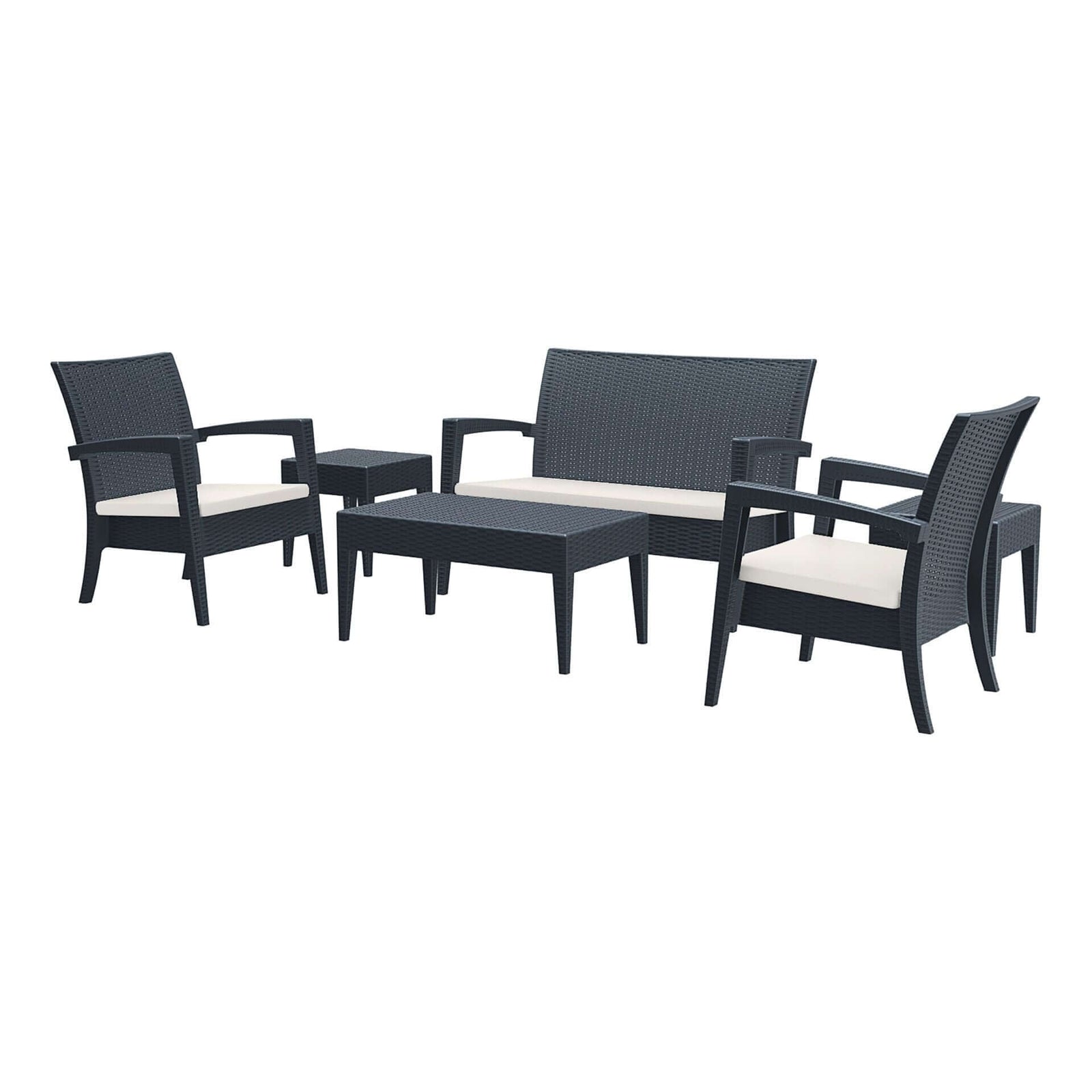 Tequila Lounge Set - Anthracite with cushions-Upinteriors