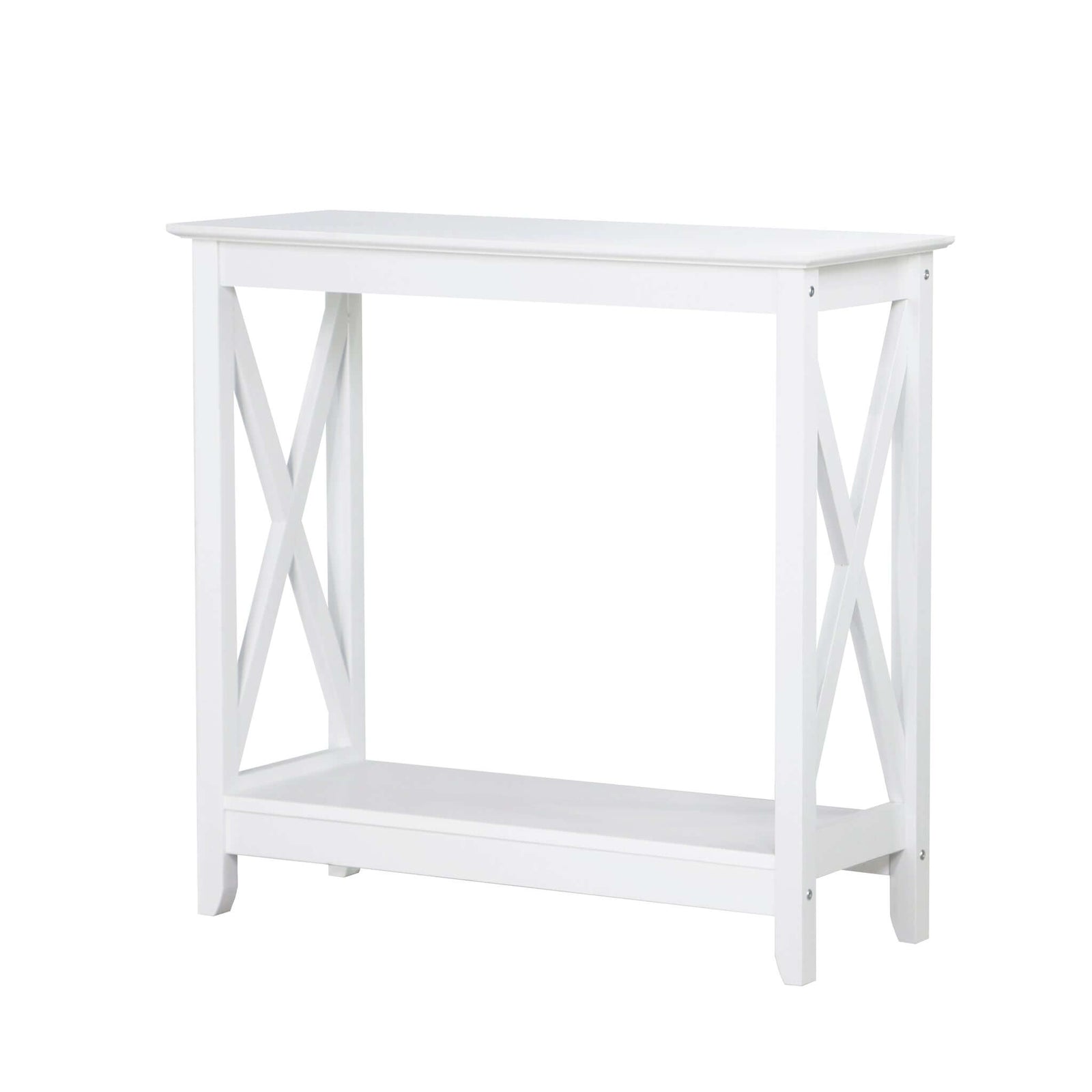 Coastal Console Table in White-Upinteriors