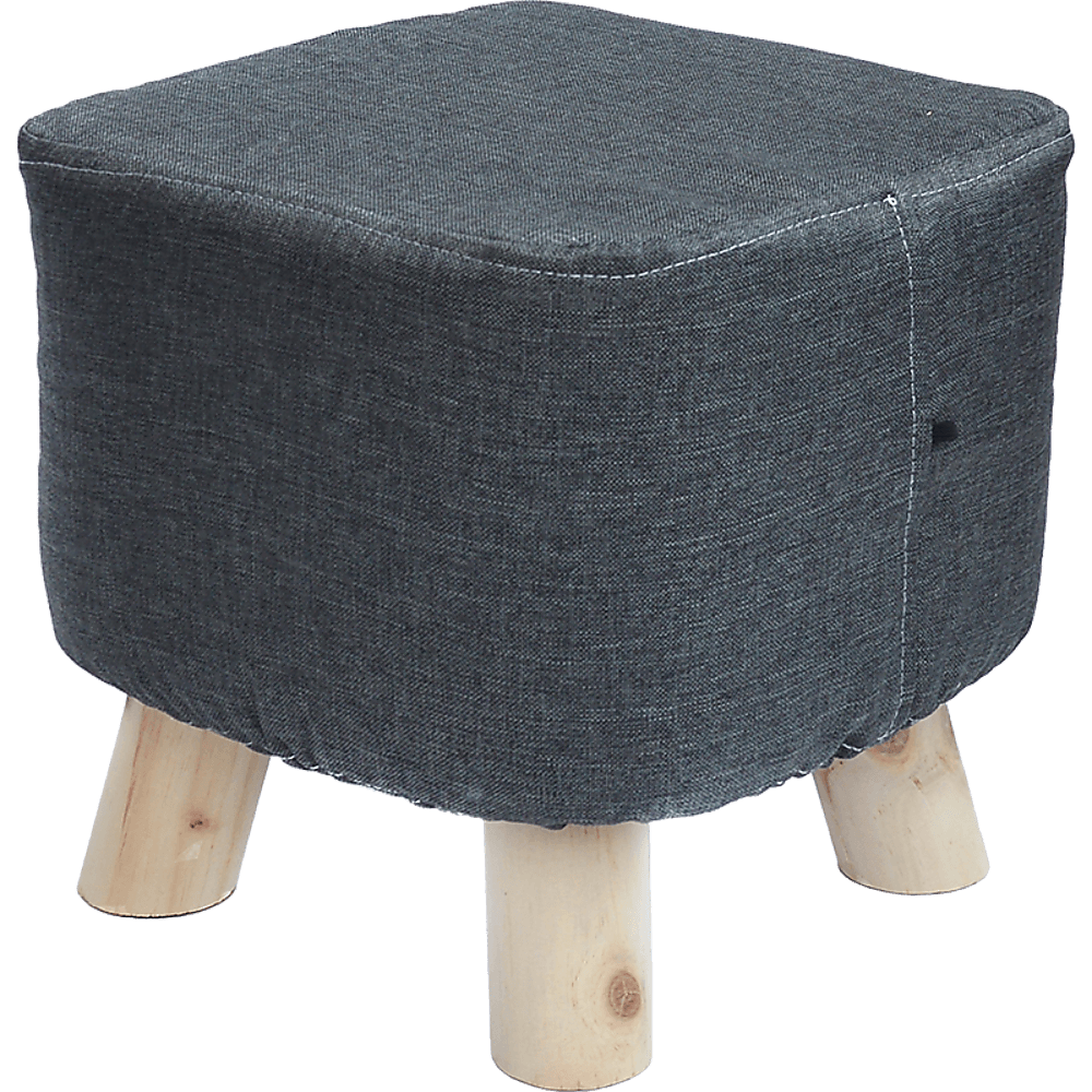 Comfortable Fabric Ottoman Foot Stool with Wood Storage