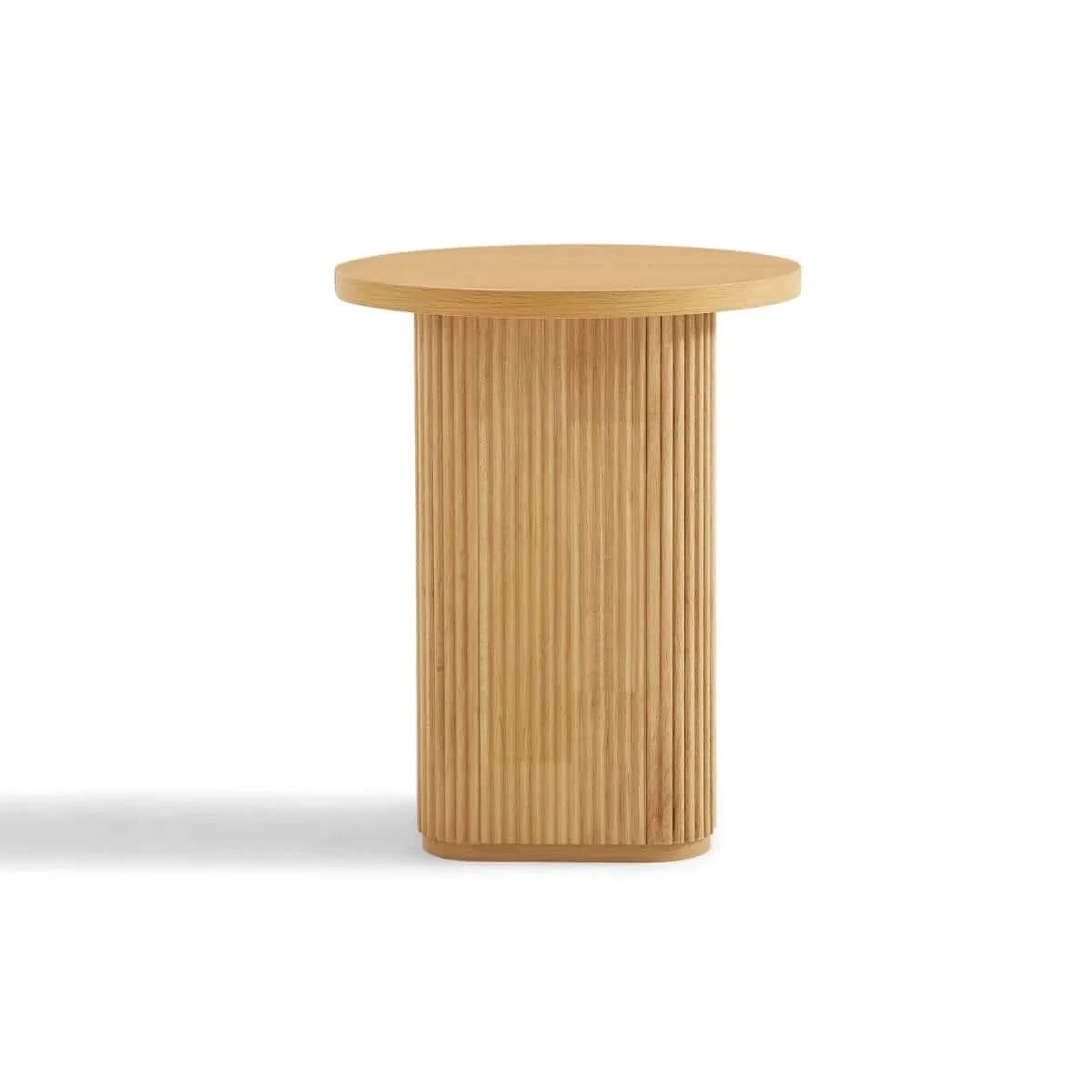 Kate Round Column Side Table in Natural-Upinteriors