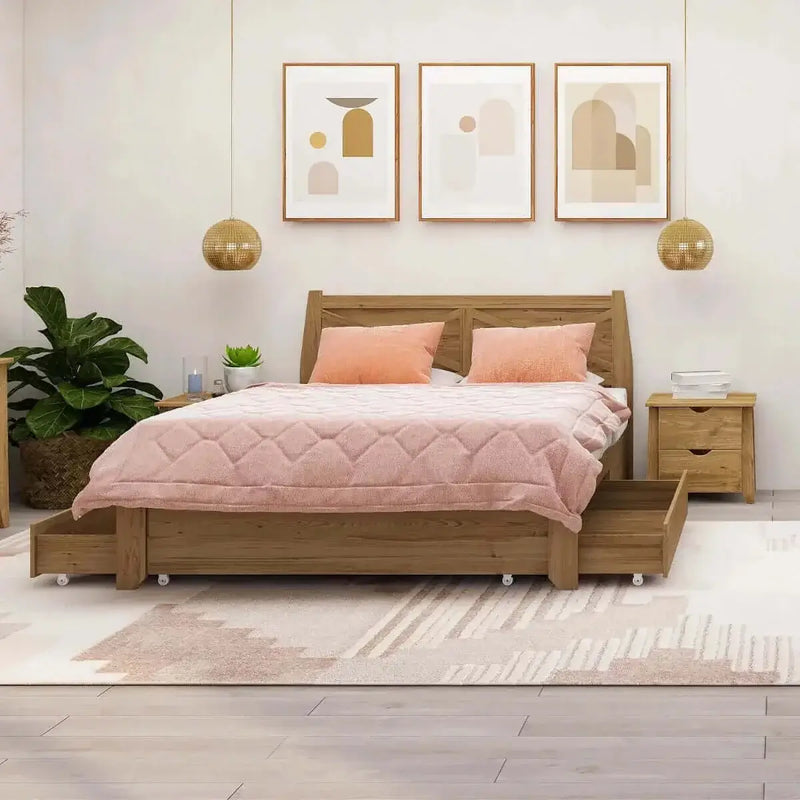 Embrace the Warmth and Elegance: Discover the Beauty of a Wooden Frame Bed-Upinteriors