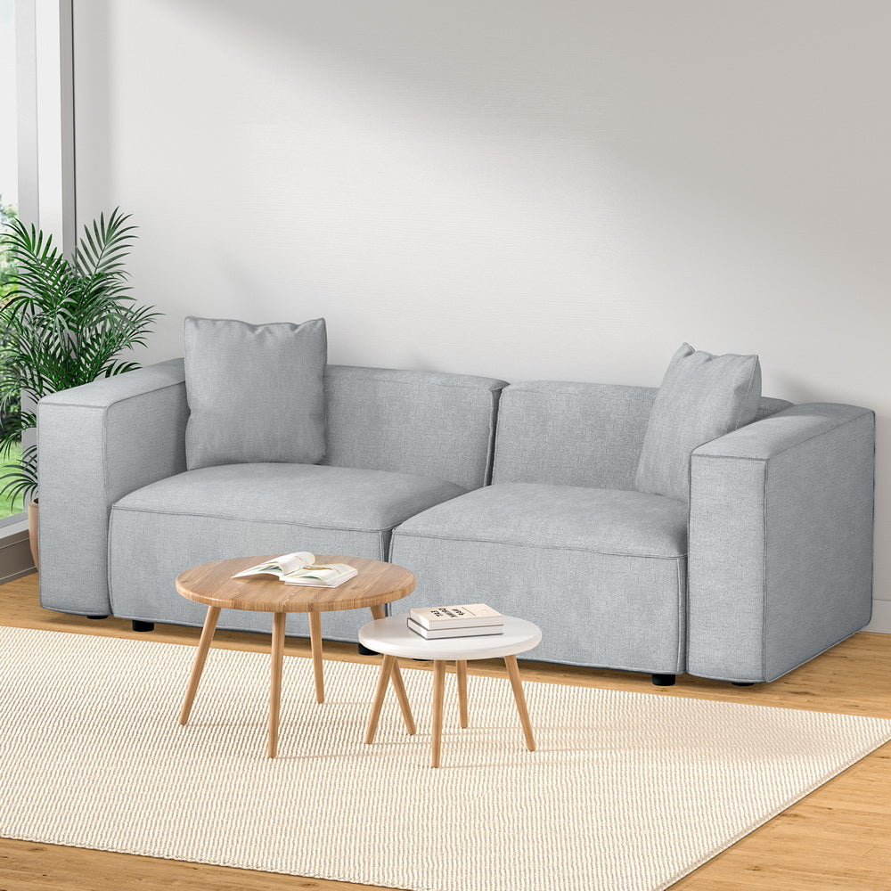 Artiss Modular 2-Seater Sofa Grey | Stylish Comfort-Upinteriors