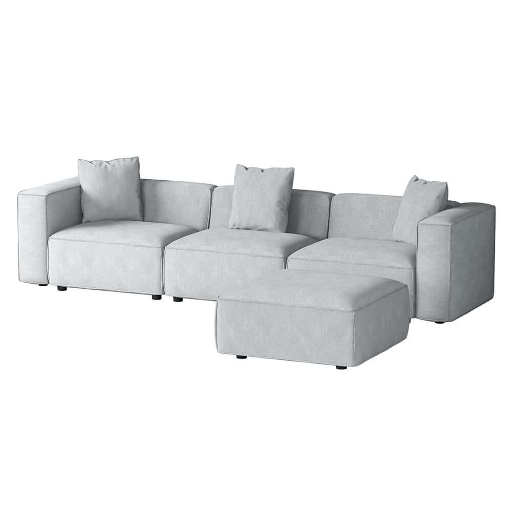 Artiss 4-Seater Modular Sofa - Grey | Comfort & Style-Upinteriors