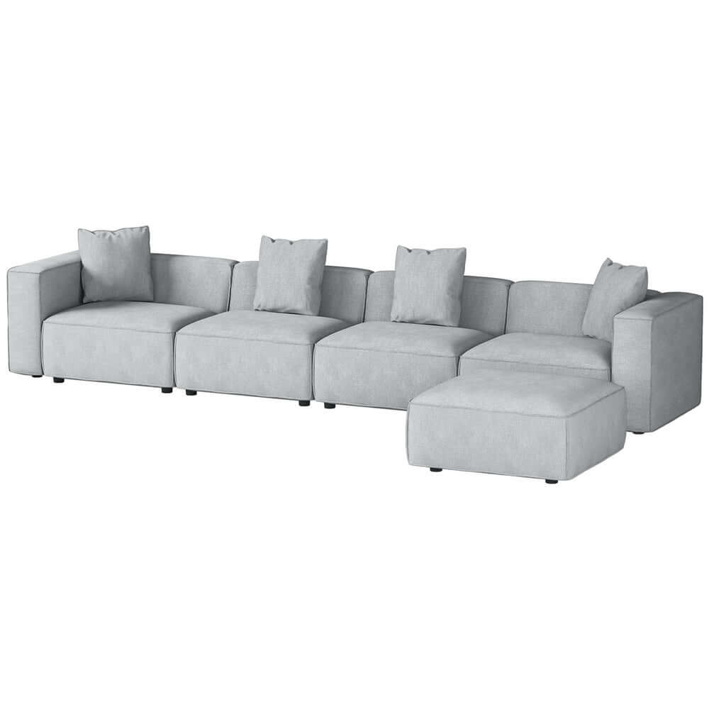 Artiss 5-Seater Grey Sofa | Modern & Comfy-Upinteriors