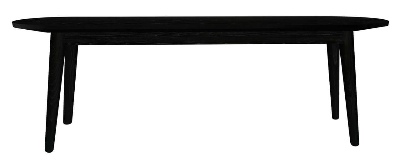 Huntley Solid Oak Bench (Black)-Upinteriors