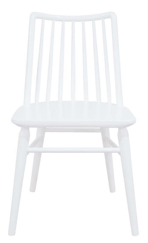 Riviera Solid Oak Dining Chair - Set of 2 (White)-Upinteriors