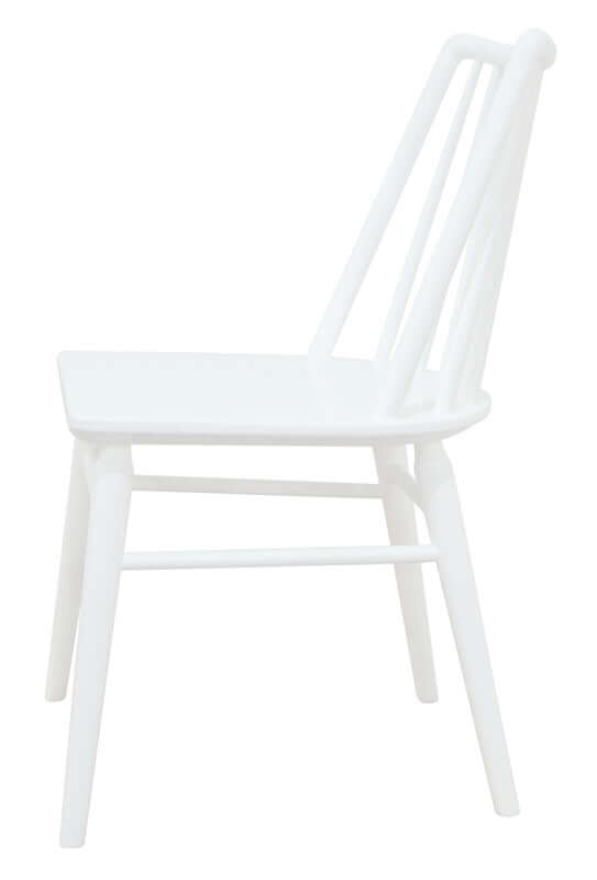 Riviera Oak Dining Chairs White - Set of 2 | Solid Build-Upinteriors