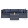 Luxury London Rattan 3 Seater Lounge Set - Grey-Upinteriors