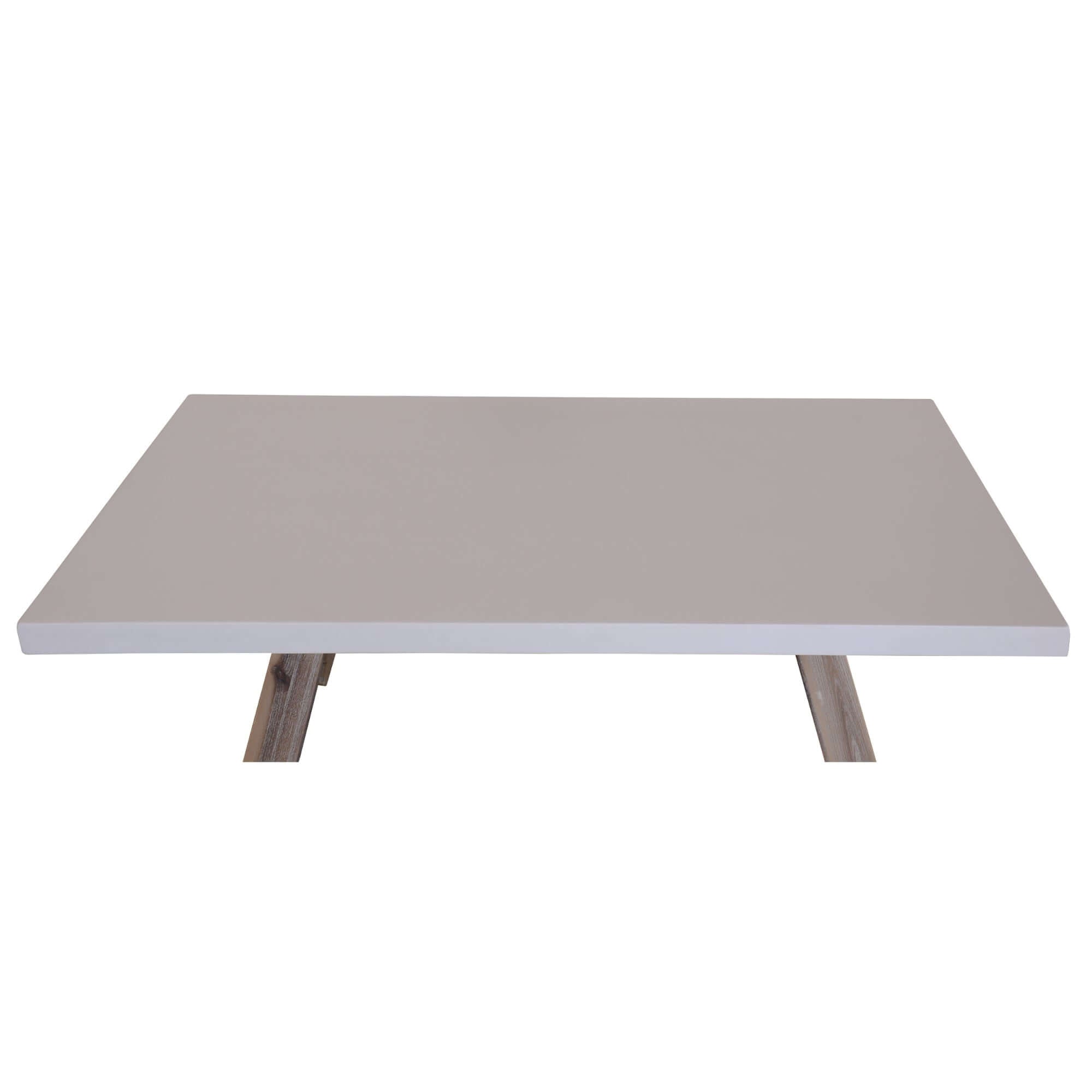 Stony 120cm Coffee Table - White Concrete Top-Upinteriors