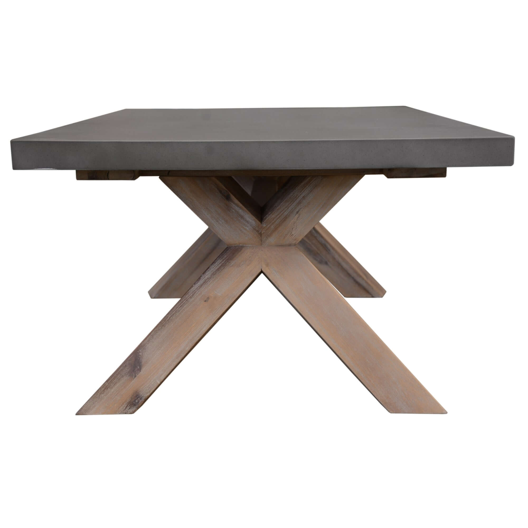 Stony Coffee Table 120cm - Grey Concrete Top-Upinteriors