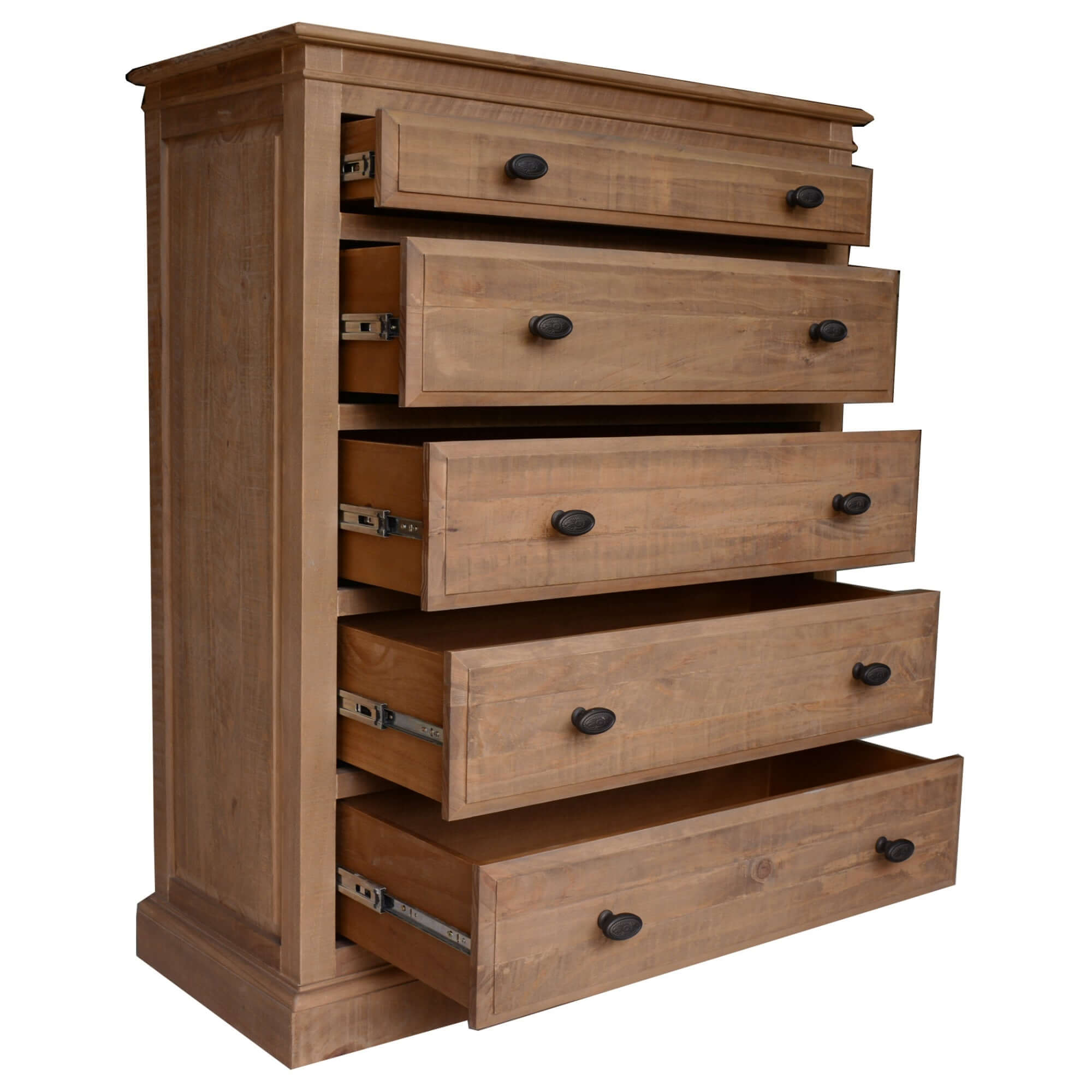 Jade Tallboy 5-Drawer Cabinet - French Provincial Style-Upinteriors