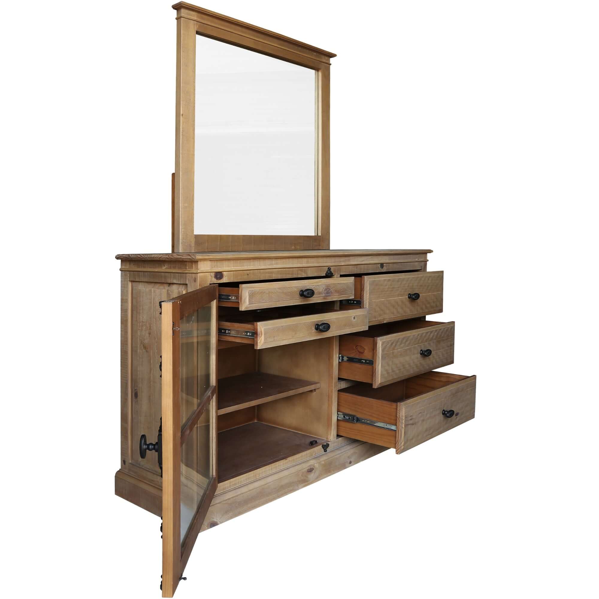 Jade Dresser Mirror Set - Rustic French Style-Upinteriors