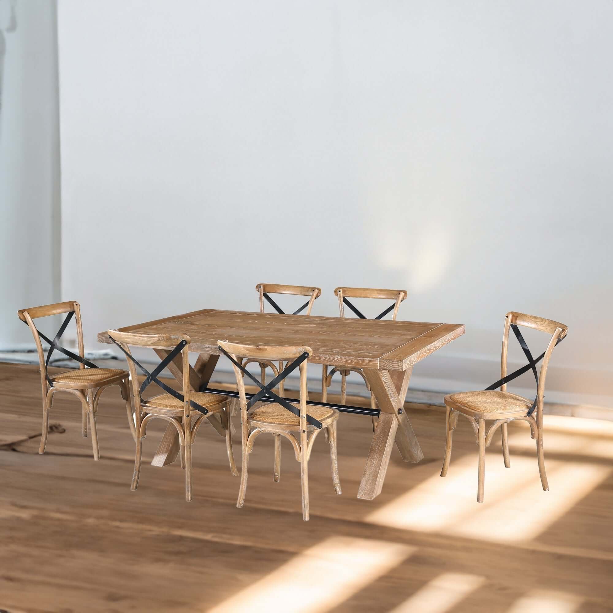 Woodland 190cm Timber Dining Table - Natural Elegance-Upinteriors