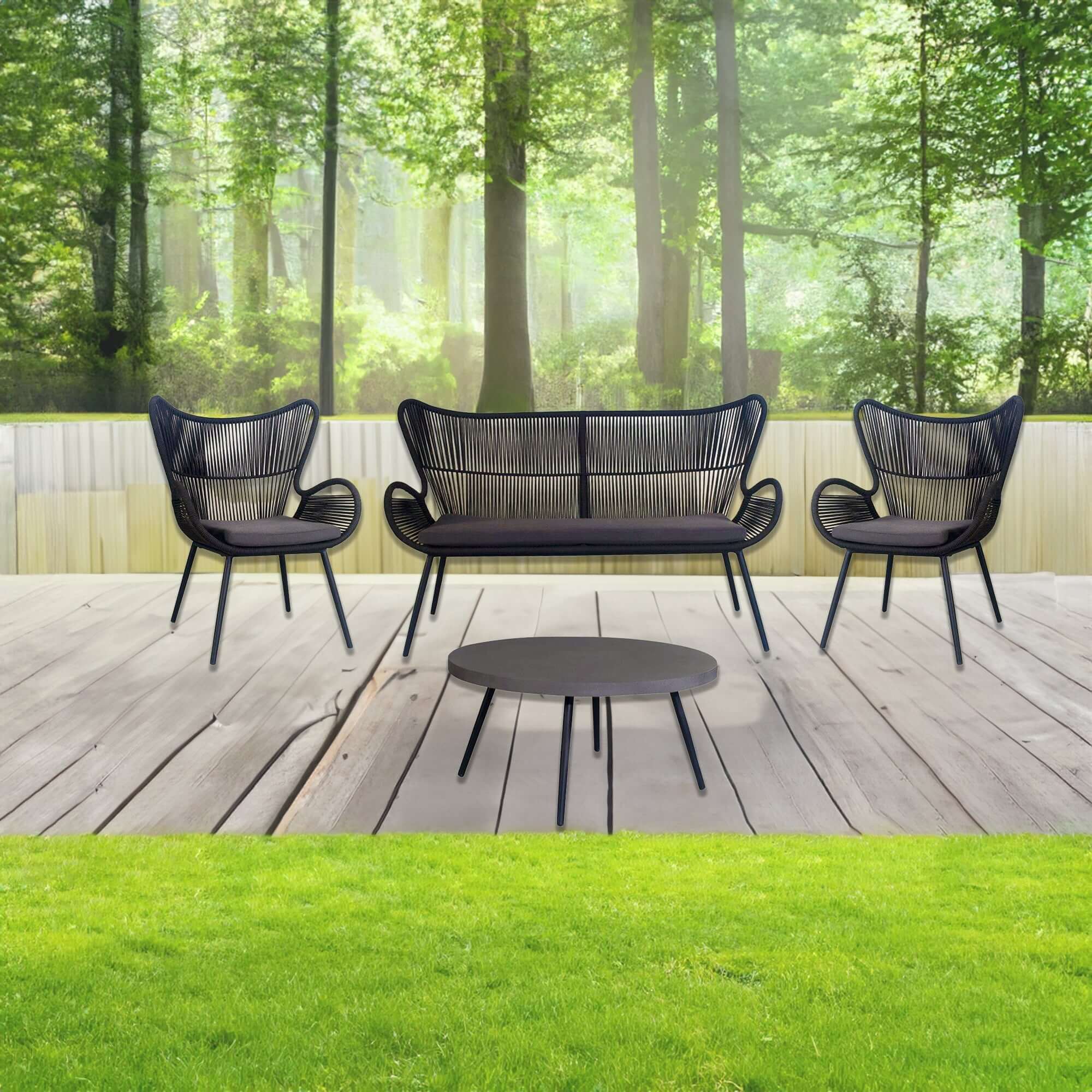 Cairns 4pc Outdoor Sofa Set - Elegant & Durable-Upinteriors