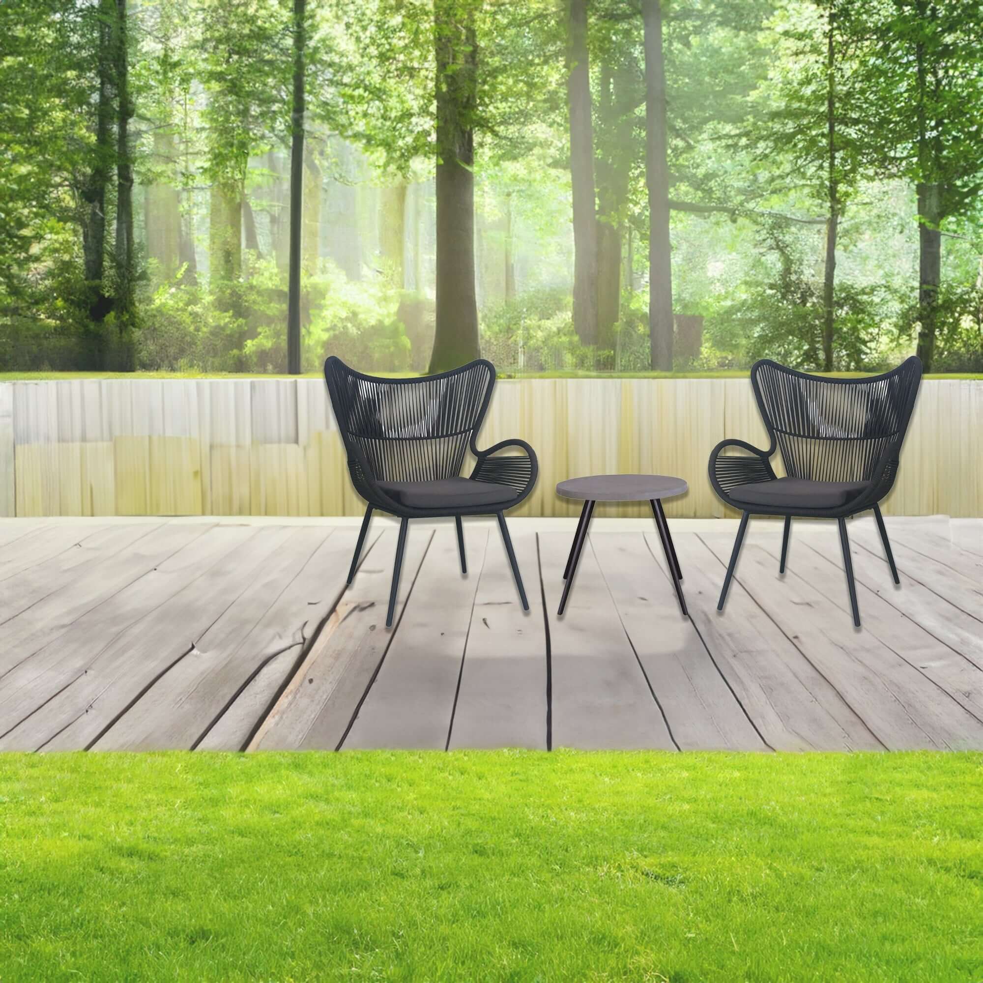 Cairns 3pc Outdoor Sofa Set - Scandinavian Style-Upinteriors
