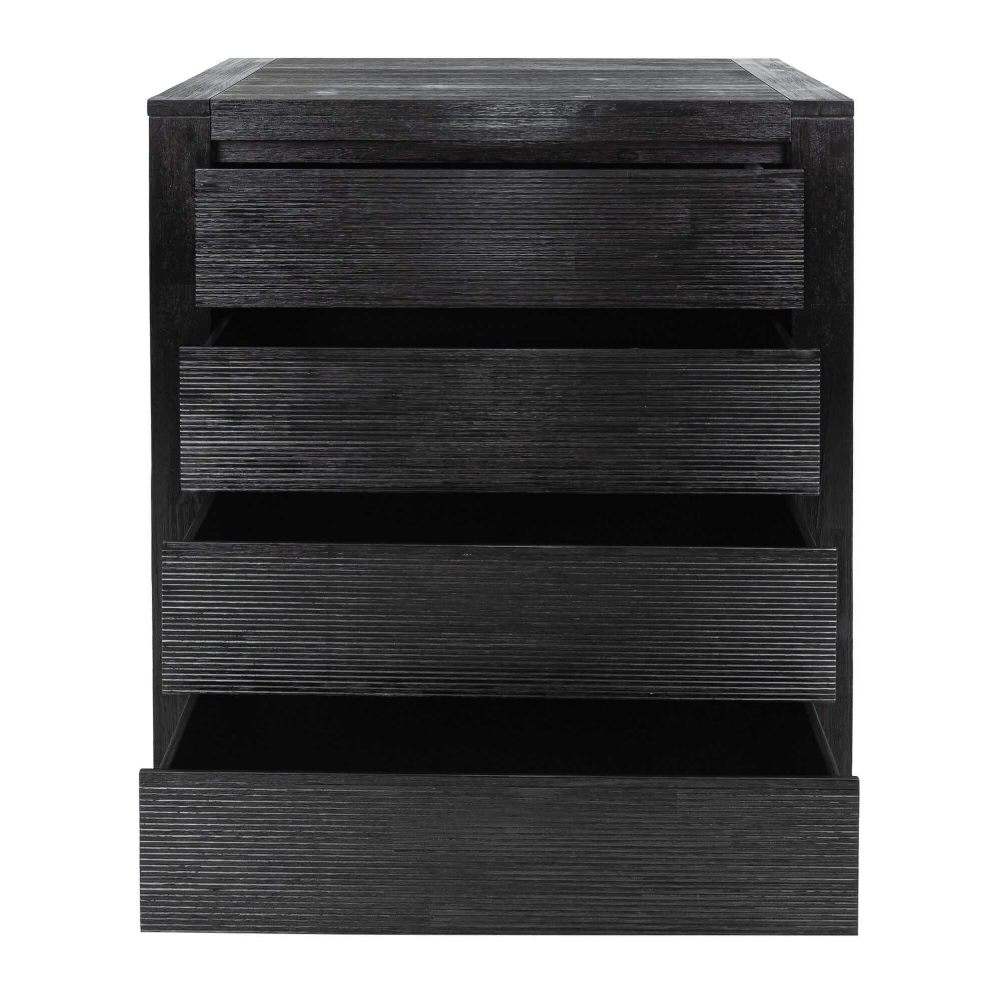 Tofino King Bedroom Suite 4pc - Elegant Black Furniture-Upinteriors