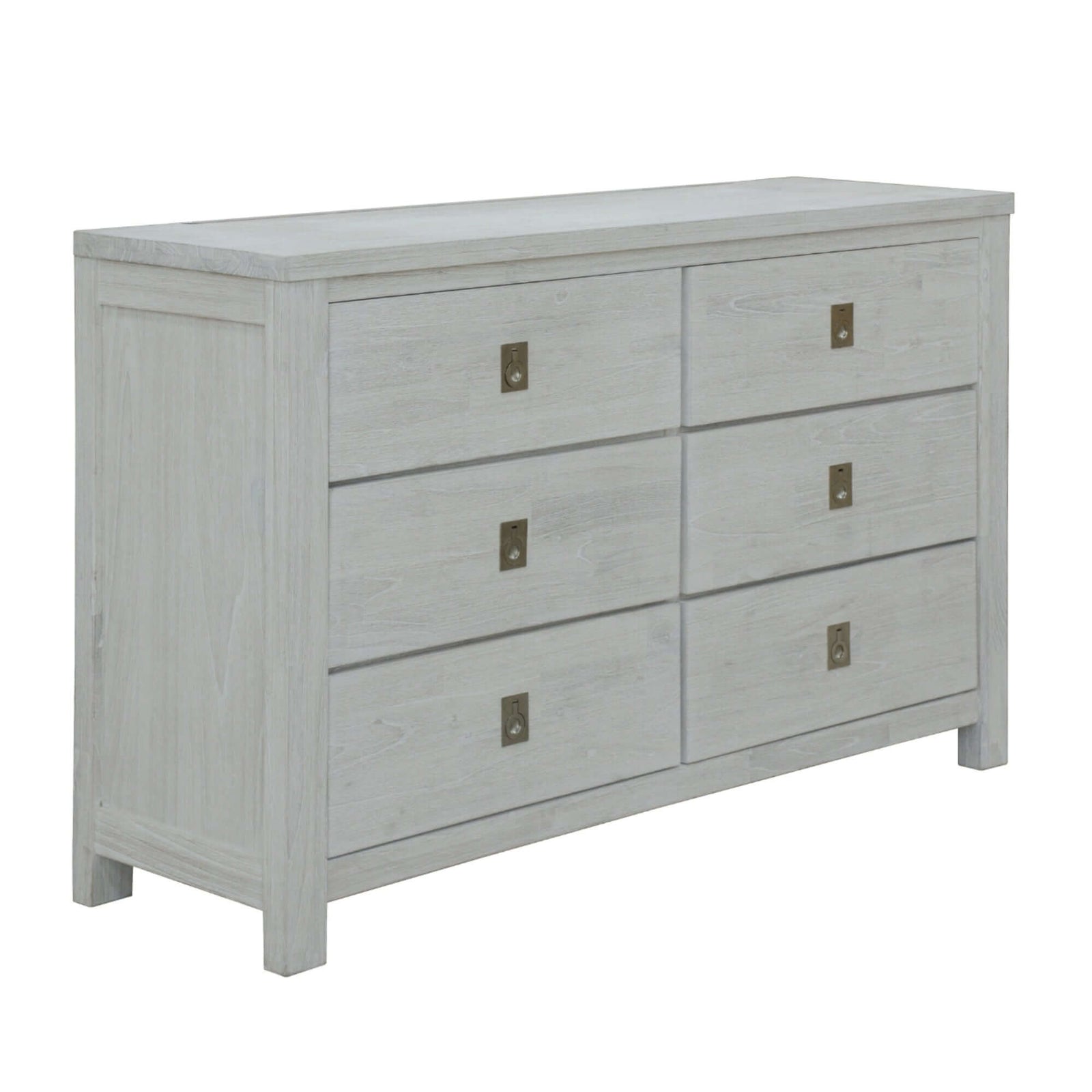 Myer Dresser 6 Chest of Drawers Storage Cabinet White Wash-Upinteriors