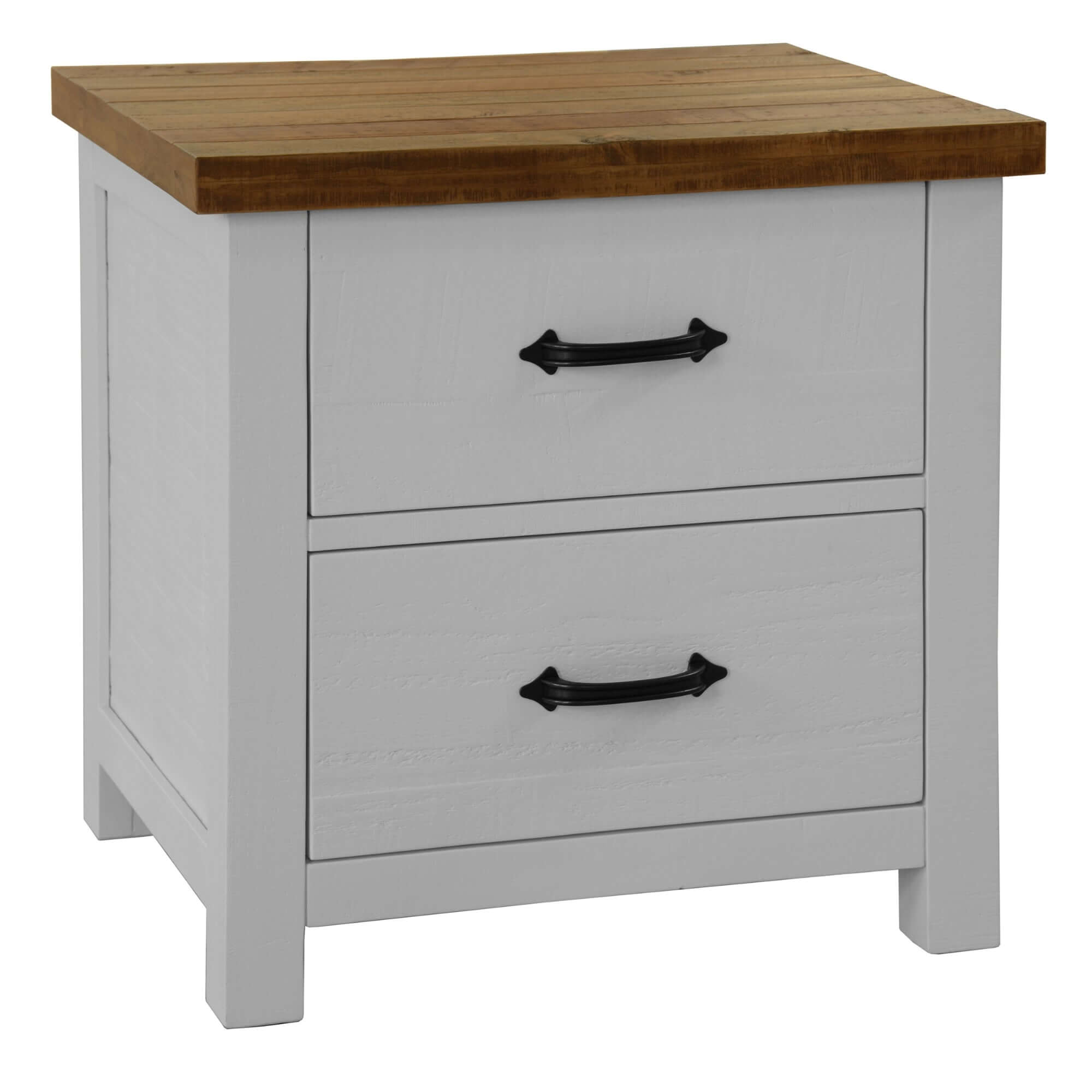 Grandy 2-Drawer Bedside Tables - White & Brown-Upinteriors