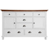Virginia Dresser 7 Chest of Drawers Solid Wood Tallboy Cabinet - White-Upinteriors