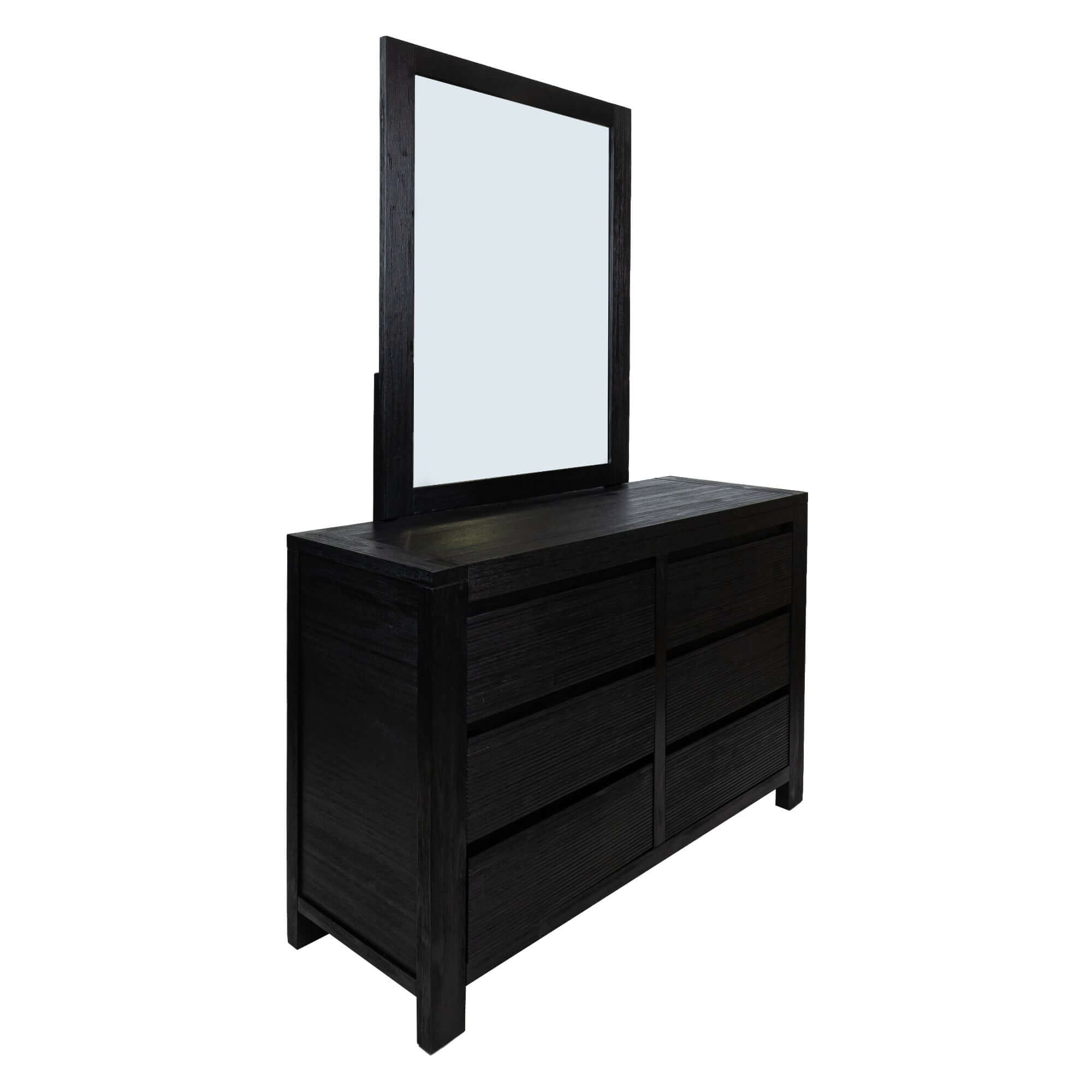Tofino Black 4pc Bedroom Set with Mirror - Shop Now-Upinteriors