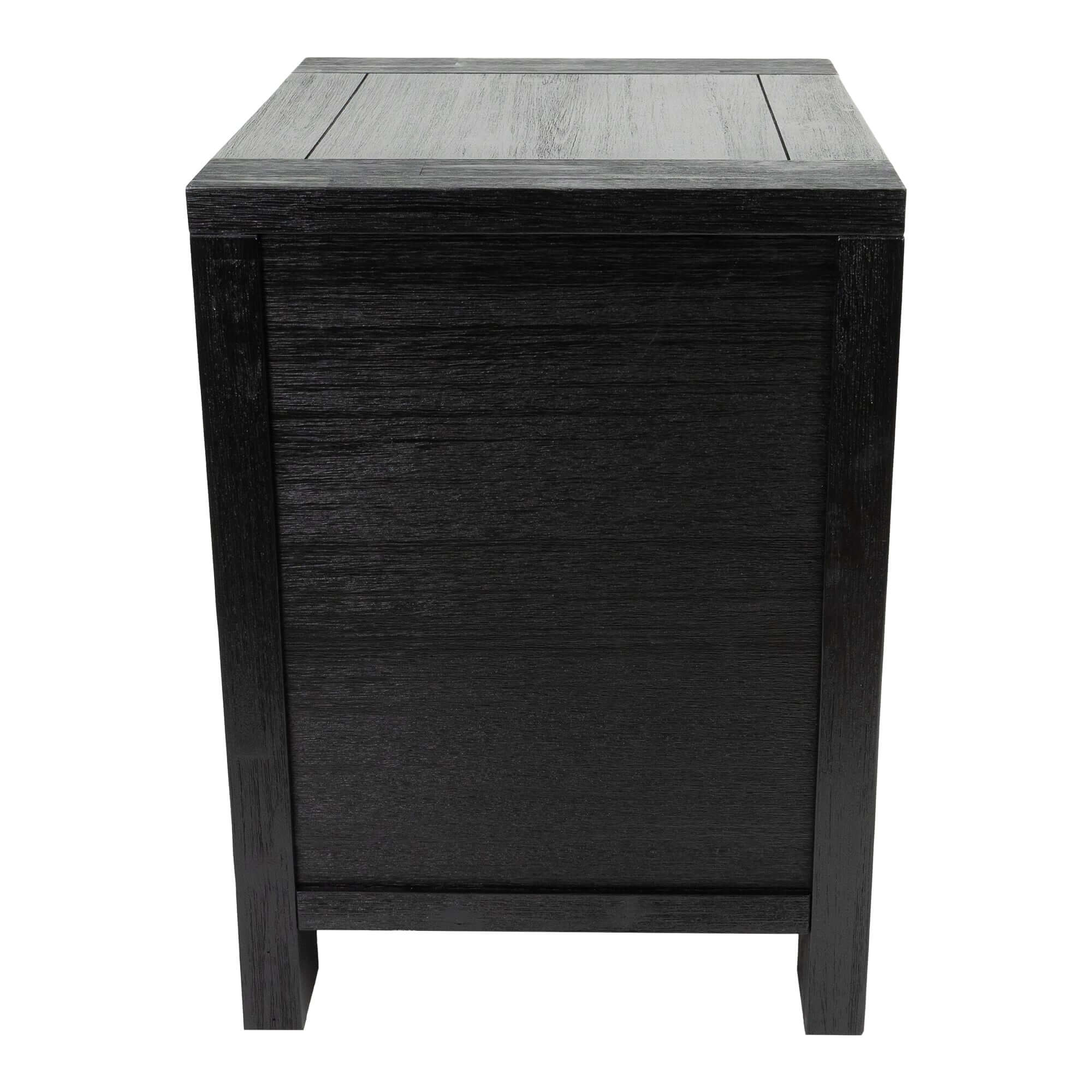 Tofino Set of 2 Bedside Tables 2 Drawers Storage Cabinet Side End Table - Black-Upinteriors
