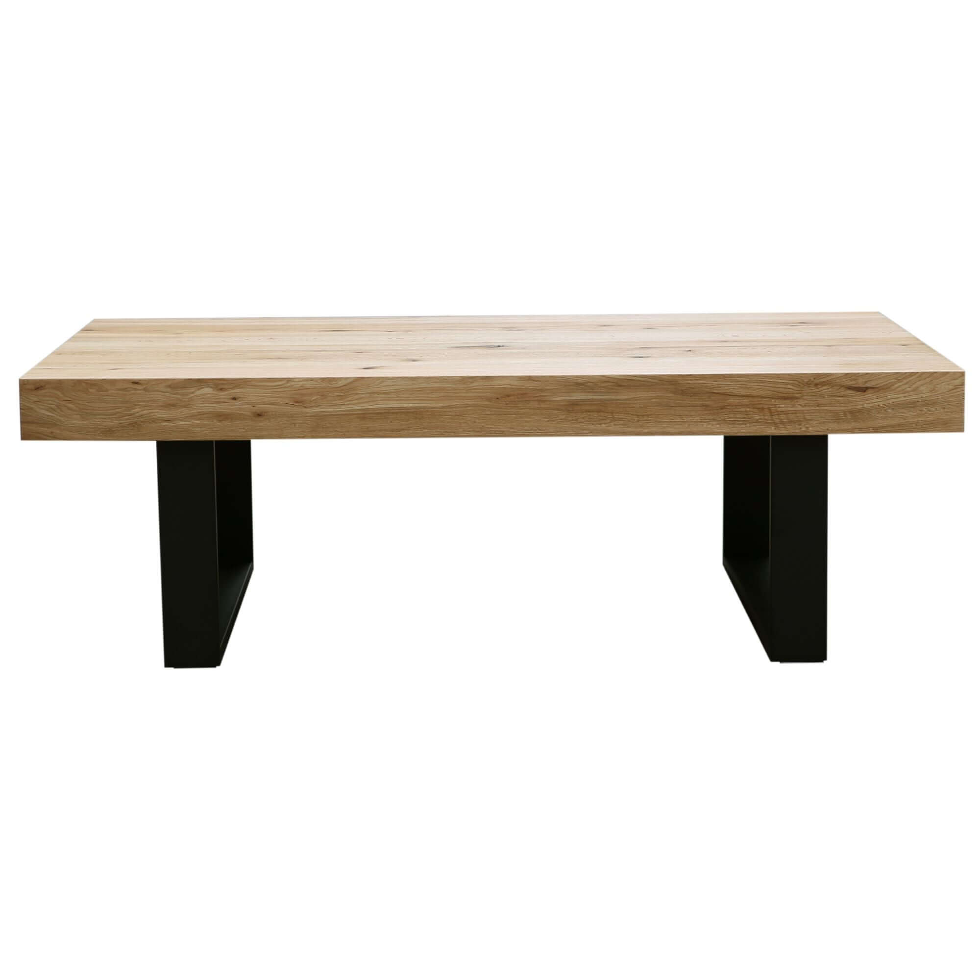 Ethan Coffee Table - Solid Oak & Metal | Natural Finish-Upinteriors