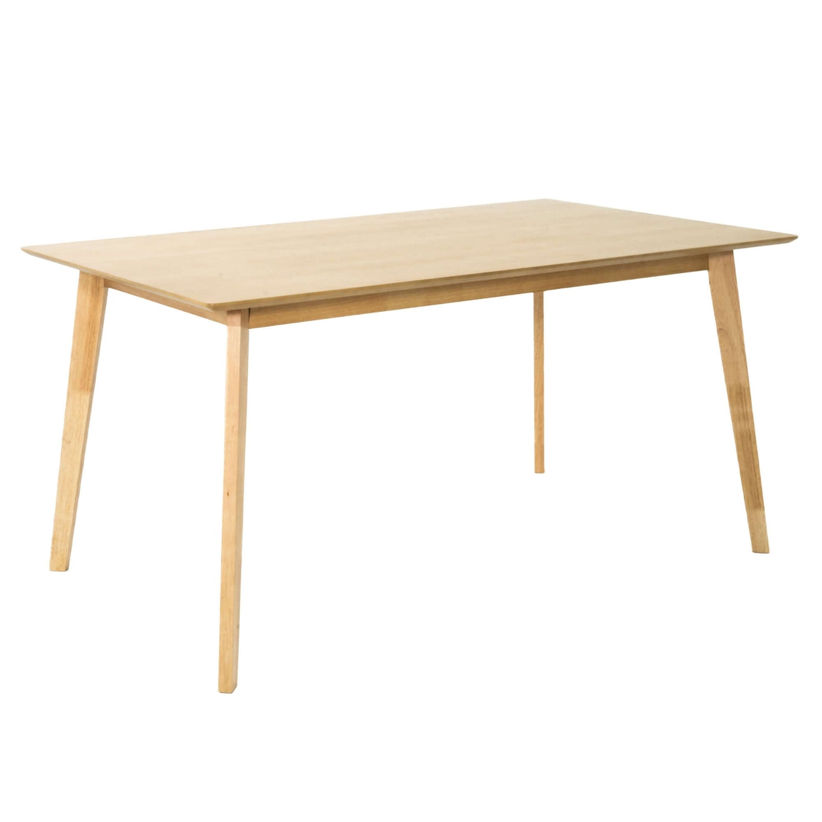 Cusco 150cm Dining Table Scandinavian Style Solid Rubberwood Natural-Upinteriors
