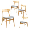 Cusco Scandinavian Dining Chairs - 4pc Fabric Set-Upinteriors