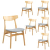 Cusco Scandinavian 6pc Dining Chair Set - Solid Wood-Upinteriors