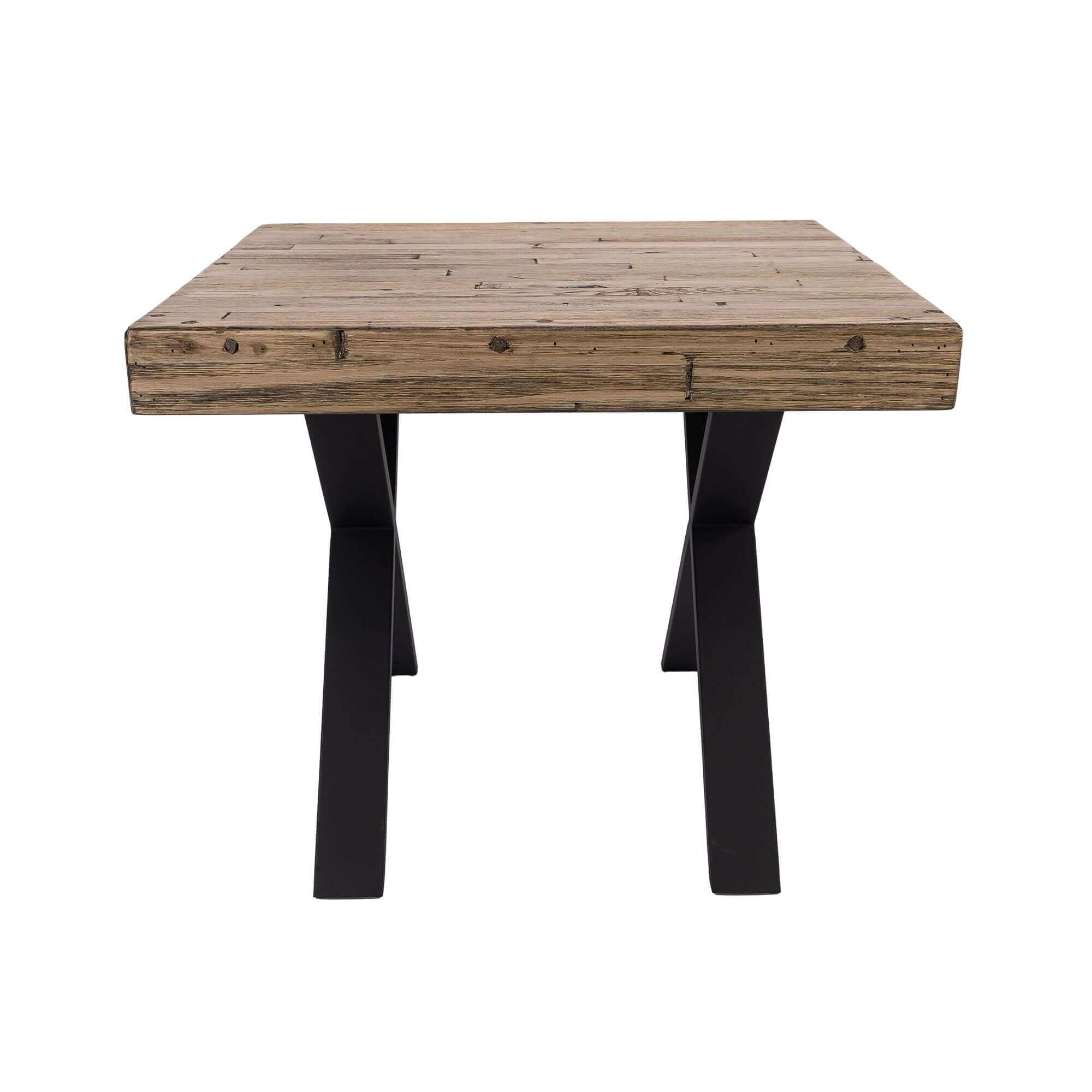 Anika 60cm Lamp Table - Solid Pine & Metal Leg-Upinteriors