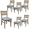 Tyler 6pc Dining Chairs Set - Solid Acacia & Fabric-Upinteriors