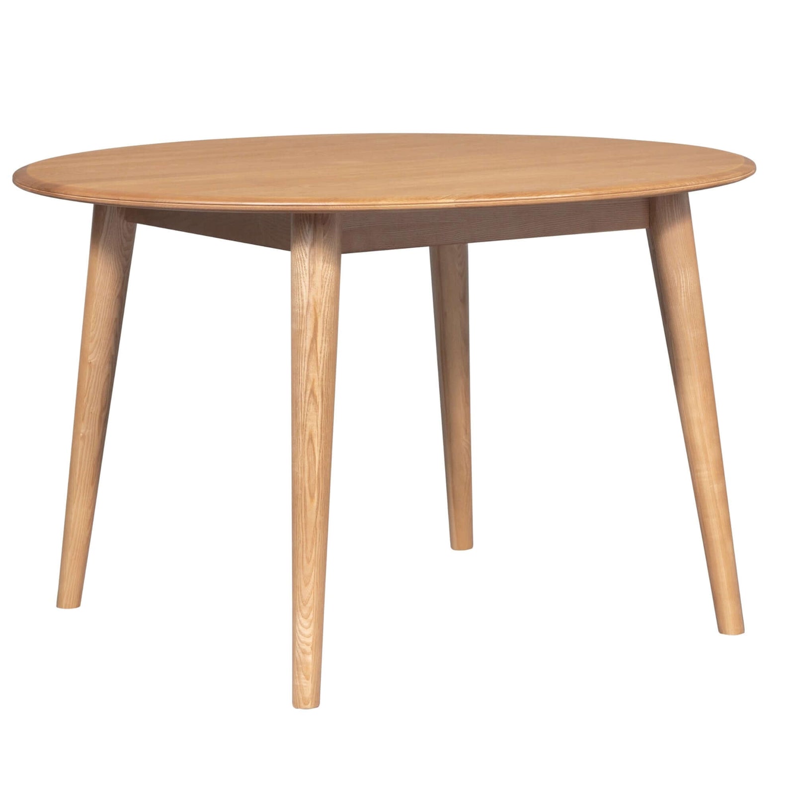 Emilio 120cm Round Dining Table Scandinavian Style Solid Ash Wood Oak-Upinteriors