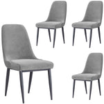 Eva Dining Chair 4-Piece Set - Grey | Mid-Century Style-Upinteriors