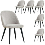 Erin 6-Piece Dining Chair Set - Quartz Fabric-Upinteriors