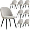 Erin 8-Piece Dining Chair Set - Quartz Fabric-Upinteriors
