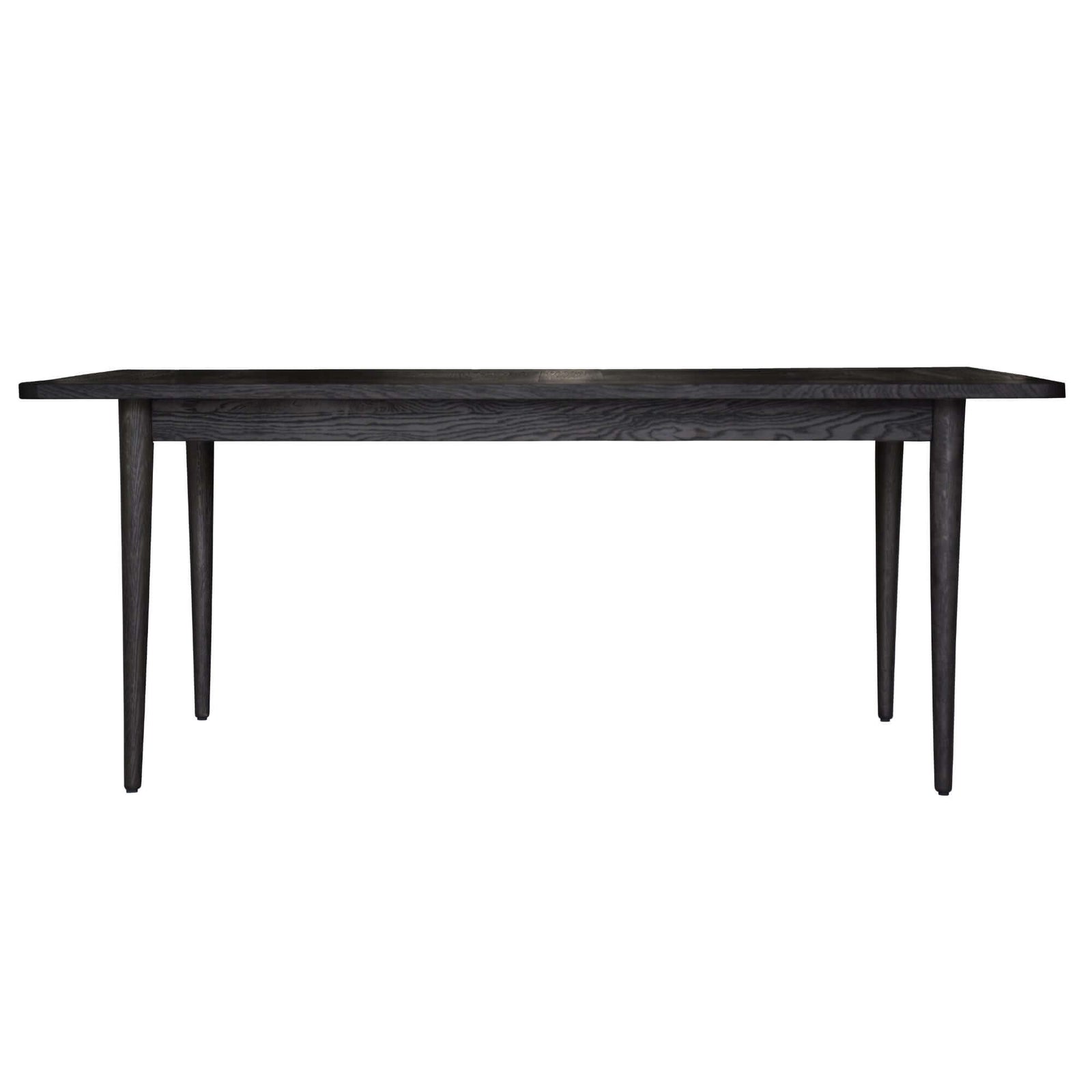 Claire Dining Table 180cm Solid Oak Wood Home Dinner Furniture - Black-Upinteriors