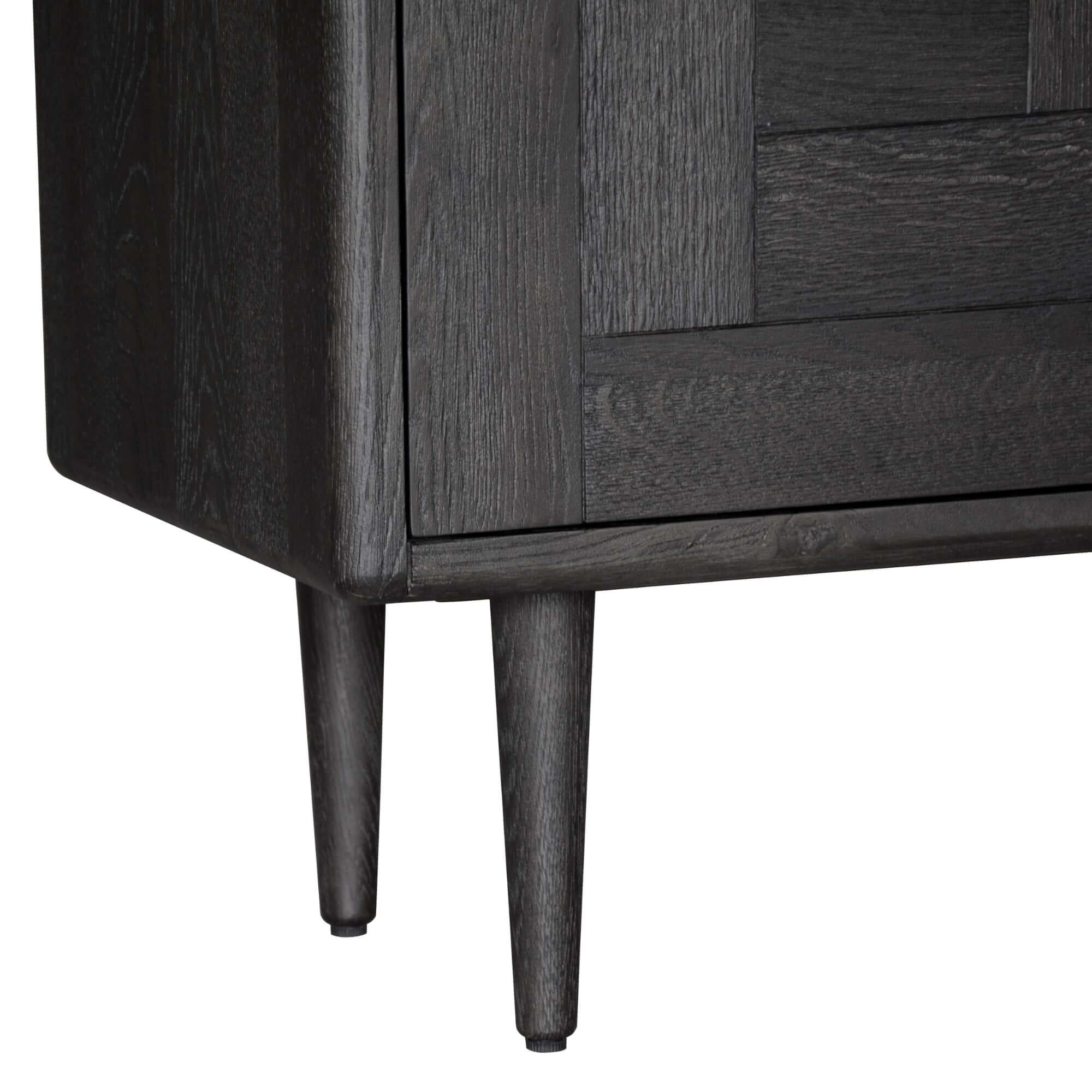 Claire Sideboard Buffet - Solid Oak in Black-Upinteriors