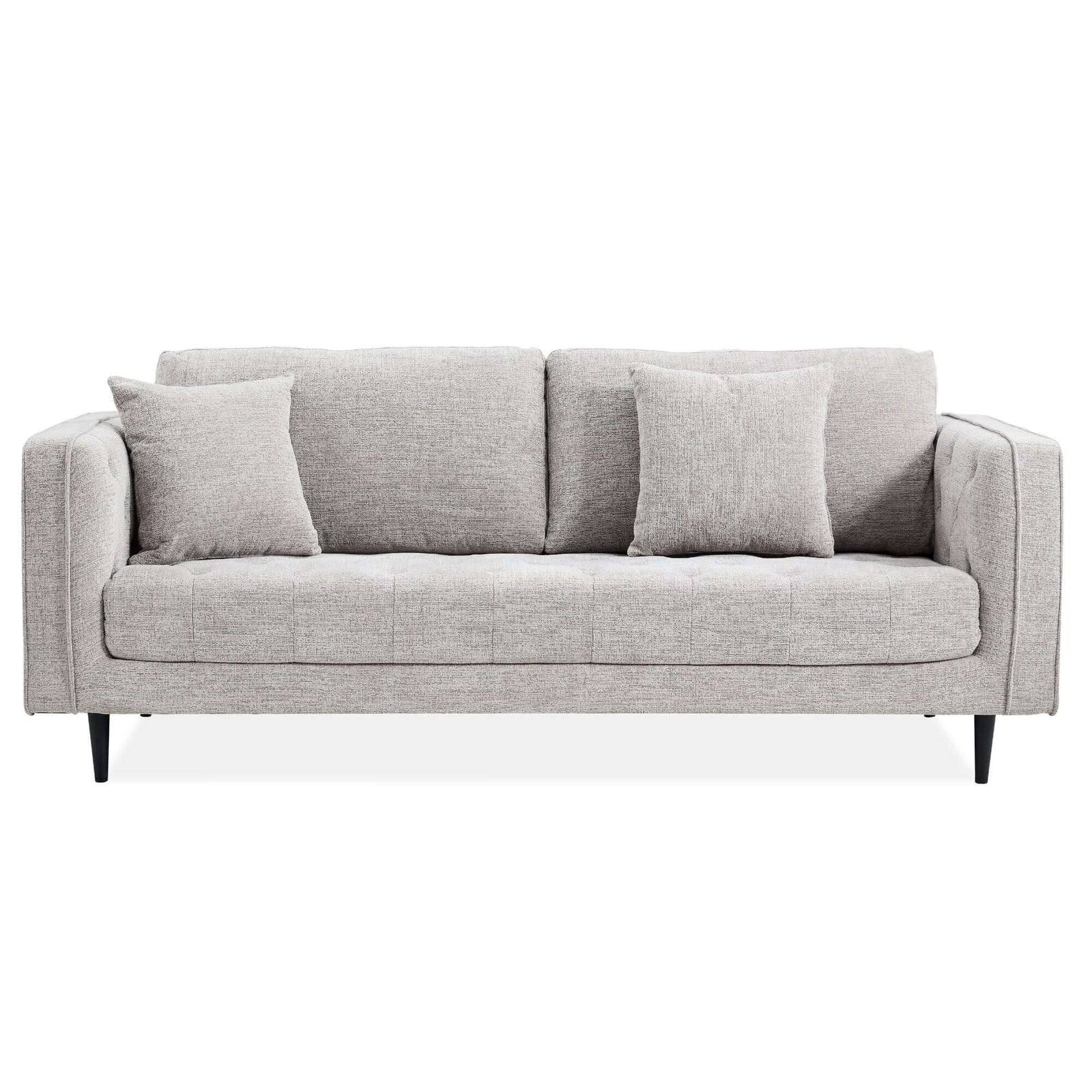 Jolie 3 Seater Sofa Fabric Uplholstered Lounge Couch - Quartz-Upinteriors
