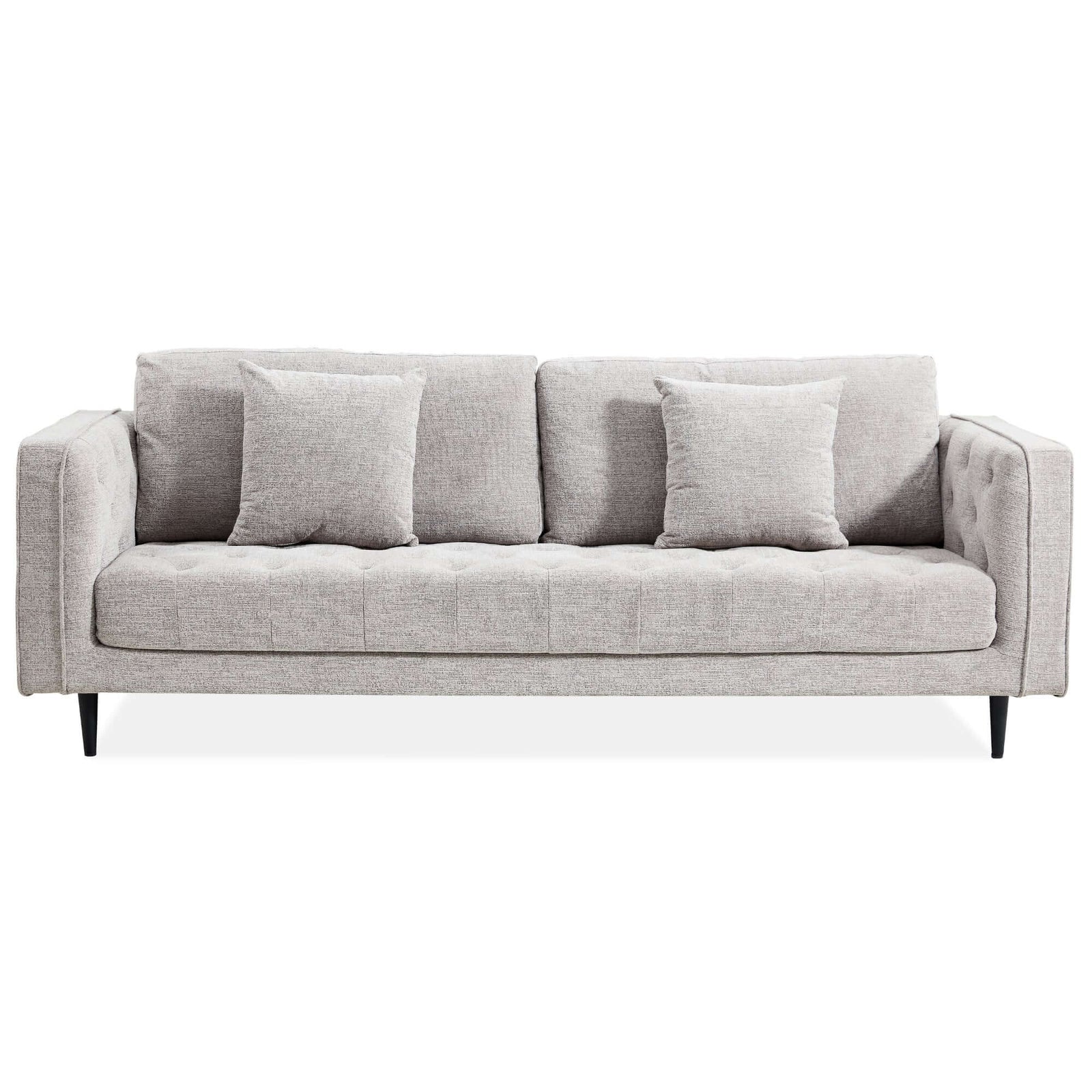 Jolie XL Size 3 Seater Sofa Fabric Uplholstered Lounge Couch - Quartz-Upinteriors