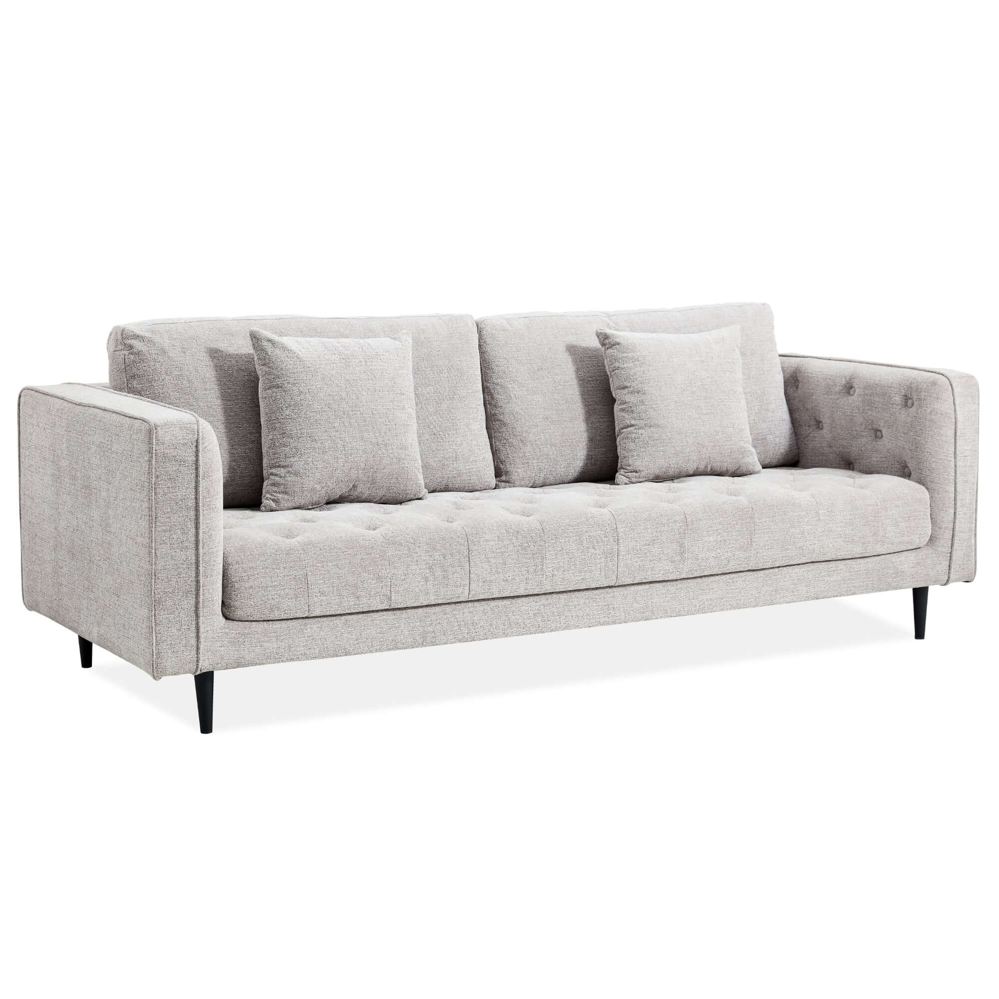 Jolie XL 3-Seater Sofa in Quartz - French Style Comfort-Upinteriors