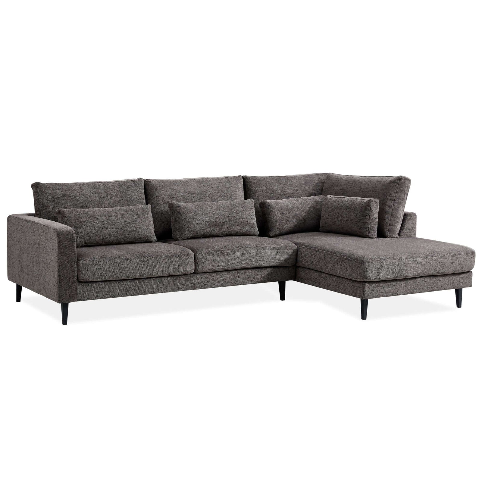 Kaylee 2 Seater Sofa Fabric Uplholstered Right Chaise Lounge Couch - Mink-Upinteriors