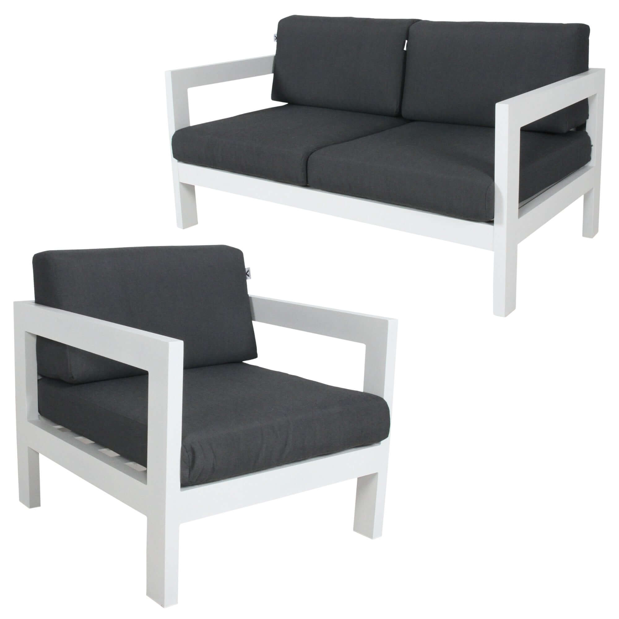 Outie 2pc Outdoor Sofa Set | Aluminium Frame-Upinteriors