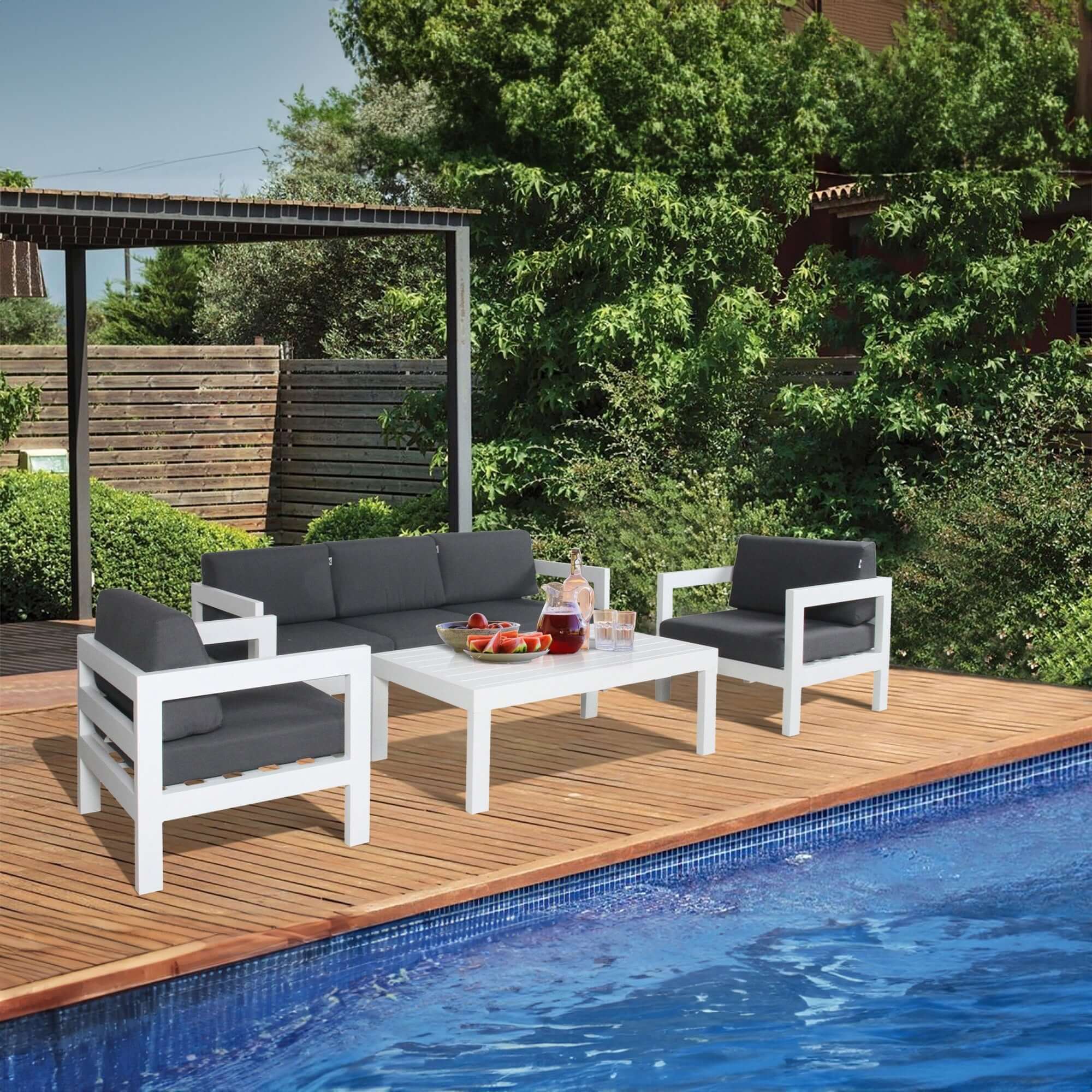 Outie 2pc Outdoor Sofa Set | Aluminium Frame-Upinteriors