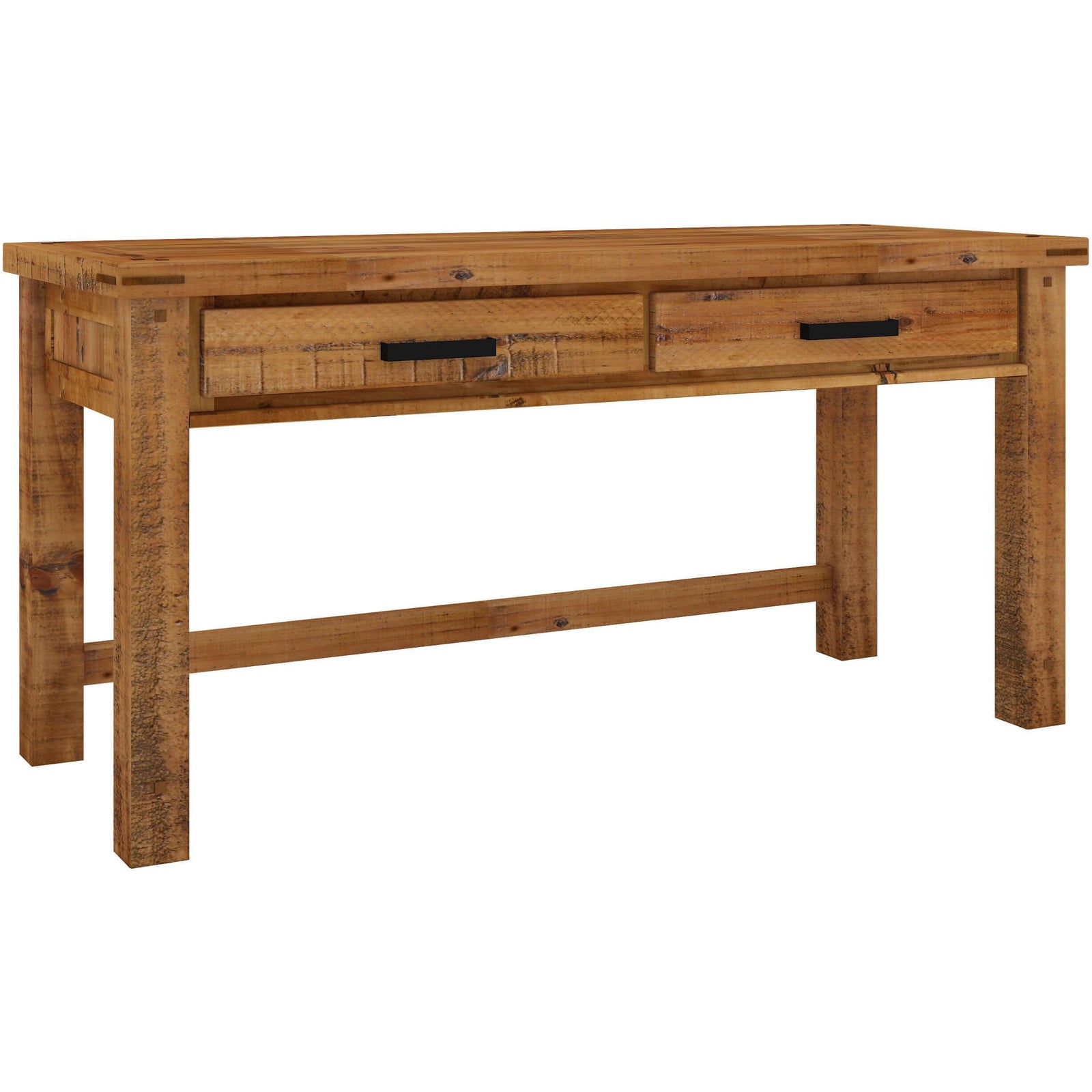 Teasel Study Computer Desk 160cm Office Executive Table Solid Pine Wood - Oak-Upinteriors
