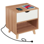 Casadiso Bedside Table with Built-In Power & USB-Upinteriors