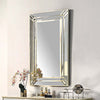 Antique Silver Wall Mirror - MDF Rectangular Design-Upinteriors